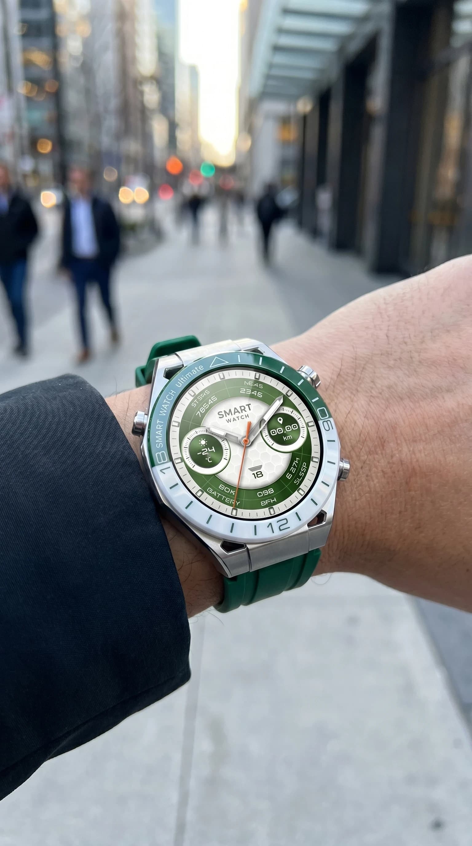 Smartwatch being used during a focused morning routine
